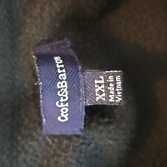 Croft & Barrow | Men's Black Fleece 1/4 Zip Pockets Jacket Sz XXL - Picture 5 of 8